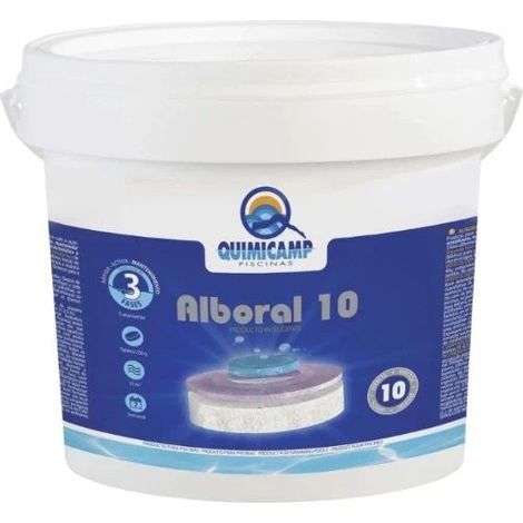 Quimicamp cloro alboral 10 qp 3 fases 5 kg pastillas 250 g