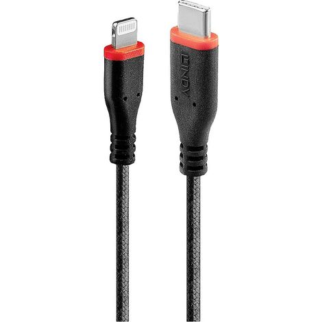 LINDY Cavo USB USB 2.0 Connettore Apple Lightning, Spina USB-C® 2.00 m Nero 31287 (1/5)