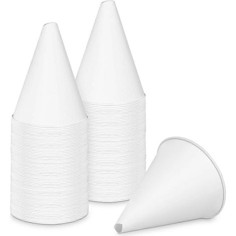 Lot de 50 entonnoirs en papier pour huile moteur (177 ml), blancs. (1/5)