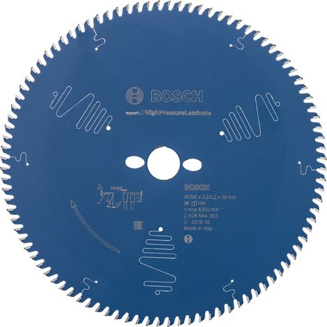 Lama Bosch Expert per laminato ad alta pressione 300 x 30 x 3,2 mm 96 denti