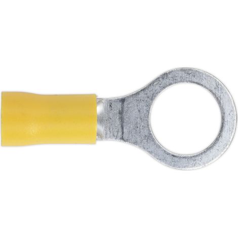 Sealey Easy-Entry Ring Terminal 10.5mm (3/8""), Yellow - Pack of 100 YT16