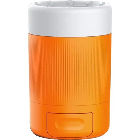 Limpiador de patas semiautomático, cepillo de silicona suave, diseño portátil, color naranja. (1/2)