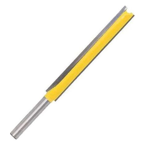 Fraise à défoncer. tige de 6.35 mm. largeur de 9.5 mm. lame droite de 7.6 cm. pour coupe affleurante. 1 pièce (1/4)