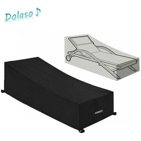 Telo protettivo per lettino/sedia da bagno - Impermeabile e resistente ai raggi UV - Tessuto Oxford 210D rinforzato - Dimensioni 210x75x40/80 cm - Nero (1/3)