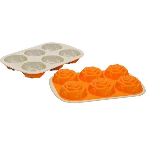Tognana cupcakes stampo muffin arancione, cm 28x19 - in silicone 40 + 230 °