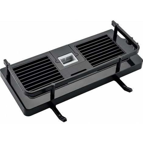 Panier de Douche en Plastique sans Perçage pour Barre 30 cm Noir (1/5)