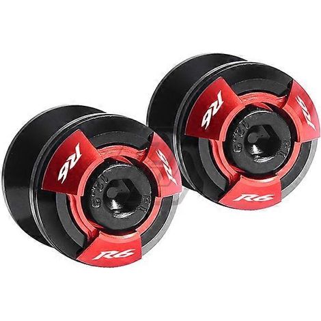 Pour Yamaha R6 : vis de démarrage, pointes de démarrage et billes de stationnement en aluminium CNC modifié (rouges) (1/5)
