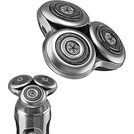 1 Tête de rasage, Support métallique, Lames double couche, Acier inoxydable, Pour Philips Norelco Série 9000 (1/5)