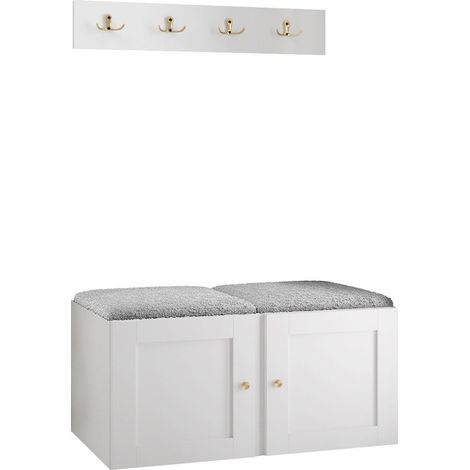 Conjunto para recibidor Hartford 376, Abriamo 06, 0x0x0cm, Tapiz, MDF, Aglomerado laminado, Colocada, Montada en la pared (1/5)