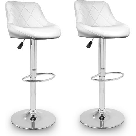 Aga 2x Barhocker Weiß