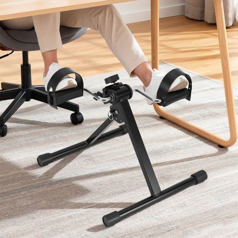 Wolketon Mini cyclette da casa a pedali Pieghevole Allenamento braccia e gambe Muscolazione nero (1/5)