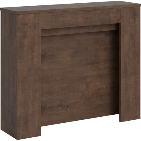 Consolle Allungabile 90x25/211 cm Pannelli in Nobilitato Kiba Noce (1/5)