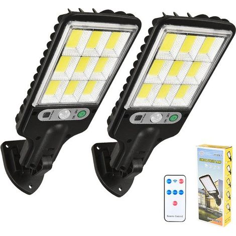 Lot de 2 Lampe Solaire Exterieur, 3 Modes d'Éclairage, IP65 Étanche, Détecteur de Mouvement, éclairage grand angle, Pour Jardin (1/4)