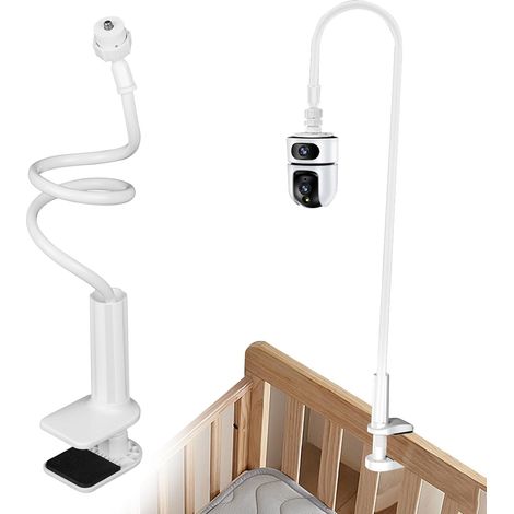 1pcs Blanc Mural Caméra Support de Caméra à Clipser, Rotatif à 360 Degrés, Support de Camera Exterieur/Intérieur avec Filetage 1/4" pour Système de Surveillance à Domicile