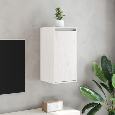 Armoire murale-Armoire suspendue-Meuble de rangement Blanc 30x30x60 cm Bois de pin massif 305678 (1/5)