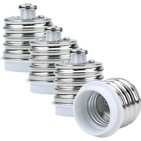 Adaptateurs de douilles E40 vers E27 (4 pièces) - Lot de 4 convertisseurs de reformatage de douilles pour ampoules à incandescence,