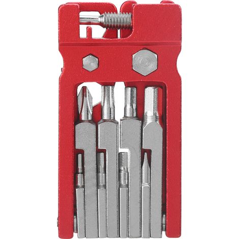 19-in-1 Reparaturset für Falträder inklusive Inbusschlüssel und Schraubendreher (rot) (1/5)