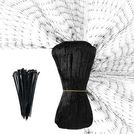 SABIR Filet Anti-Oiseaux en Maille 4 x 10M Filet de Plante de Jardin avec 50 Attaches de Câble Filet d'étang Filets d'Arbres Fruitiers Contre Oiseaux et Animal pour Plante (1/5)