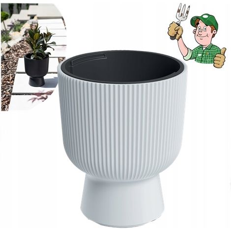 Prosperplast Blumentopf MILLY Weiß 29,8 cm