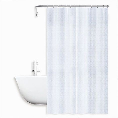 TRADE SHOP - Tenda Per Doccia Vasca Da Bagno Effetto 3d A Nido D'ape 240x200cm 12 Ganci 87602 - (1/2)