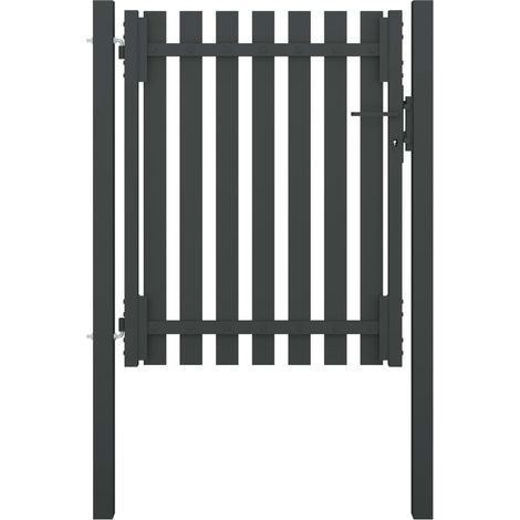 vidaXL Garden Fence Gate Steel 100x100 cm Anthracite
