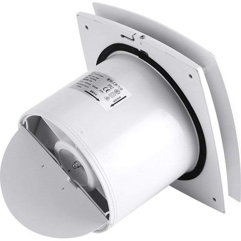 Ventilateur d'extraction Ventilateur Silencieux Extracteur d'air mural pour Salle de Bain cuisine Toilette Chambre Bureau en ABS à faible consommation d'énergie 22w blanc (1/4)