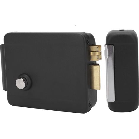 Système de contrôle d'accès intégré avec tige de connexion pour serrure de porte électrique DC12V, ouverture à droite, noir (1/5)