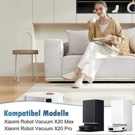 Accessoires pour aspirateur robot Xiaomi X20 Max / X20 Pro : brosse principale, lingettes, sacs à poussière et filtres. (1/5)