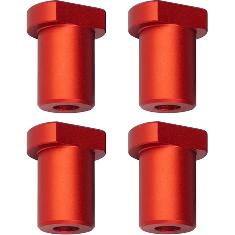 Ensemble de 4 serre-joints d'établi en alliage d'aluminium pour le travail du bois - Capuchon de positionnement pour trou de chien de 20 mm (rouge) (1/5)