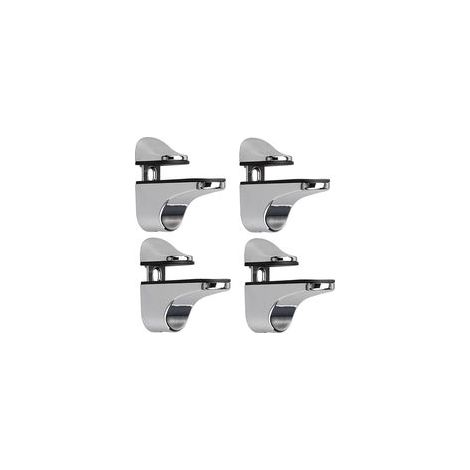Support D'étagère en Verre Réglable, 4 Pcs Support D'étagère en Verre, Pince en Verre à Fixation Murale, Support pour Étagères en Verre, pour Tablette Verre H315