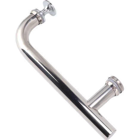 Poignée de porte de grange coulissante en acier inoxydable 202 type F courbée robuste pour toilette et salle de bain (1/5)