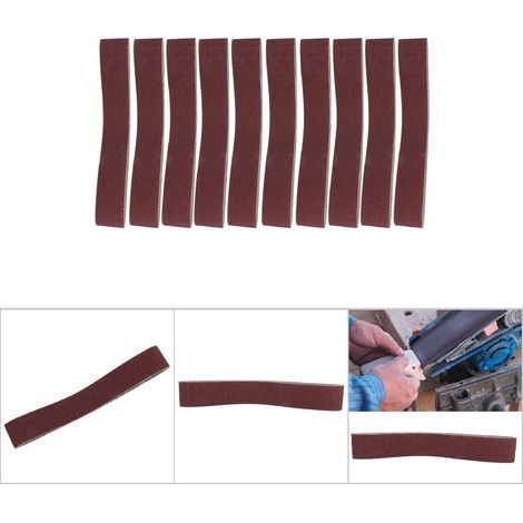 10 pièces courroie de ponçage oxyde d'aluminium 27x2 pouces 686x50mm bande abrasive pour bois et métaux tendres (120) (1/5)