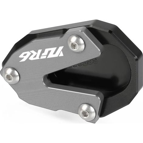 (LOGO YZFR6) Compatible avec les motos YAMAHA YZFR6 YZF R6 2013-2022 : extension de béquille latérale, plaque de support, MaxPower (1/4)