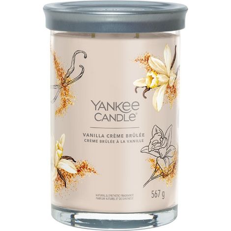 YANKEE CANDLE CANDELA TUMBLER GRANDE SIGNATURE VANILLA CRÈME BRÛLÉE (1/3)