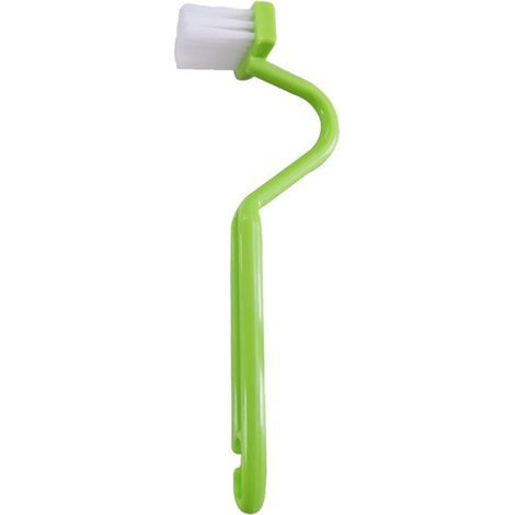 Cepillo de inodoro en forma de V, 10 unidades, cepillo de limpieza de plástico curvado para inodoro, cocina, fregadero y baño (verde) (1/5)