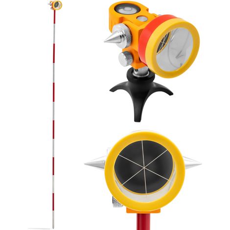 Mini espejo prismático telémetro con poste y base, revestimiento de plata, diámetro 3,6 cm, 1,26 m (1/5)
