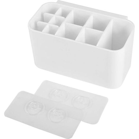 Porte-Brosse à Dents, Support de Brosse Mural Électrique Auto-adhésif Support à Dentifrice pour Cuisine Salle de Bain - Détachable Organiseur de Salle de Bain (1/5)
