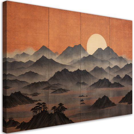 Tableau sur toile Photo pour le salon - Paysage de montagne 3d 90x60 (1/5)