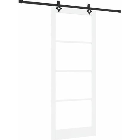 Maison Exclusive - Schiebetür Weiß 93 x 232 cm Massivholz Kiefer