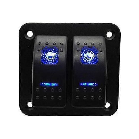 Panneau de disjoncteurs étanche à LED 12V/24V (2, 3, 4 ou 6 interrupteurs) pour bateau, voiture, camping-car, caravane et accessoires automobiles (1/5)