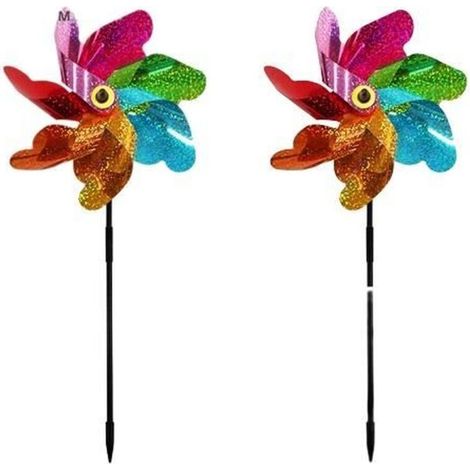 Bardusch - Moulins à vent 2-pack - Multicolore - Réfléchissants - Répulsifs pour oiseaux (1/3)
