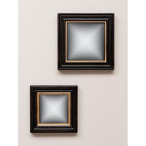 Ensemble 2 miroirs convexes carrés 30x30cm (1/2)