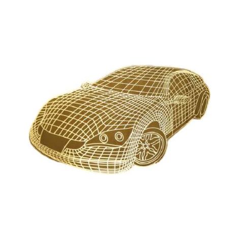 Veilleuse LED 3D charmante en forme de voiture de sport pour chambre à coucher, chambre d'enfant, etc. (9,2 x 16 cm)