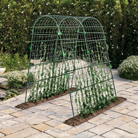 Arceau de jardin en métal vert avec treillis intégré 144 x 167 x (1/5)