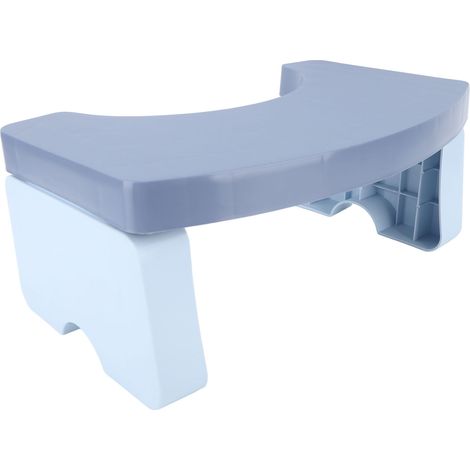 Tabouret de toilette pliable en PP, repose-pieds portable pour squat, idéal pour les voyages, cadeau santé, bleu (1/5)