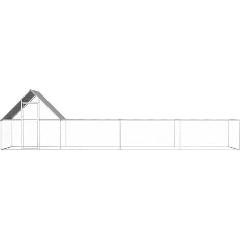 Poulailler Cocotte 8 x 2 x 2 m Acier galvanisé CFW87052 (1/5)