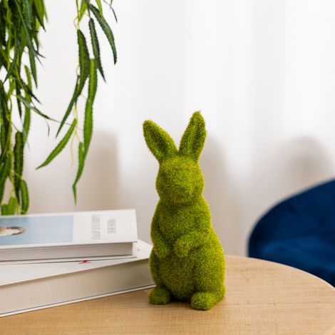 Moss Standing Bunny Rabbit Easter Garden Home Decoration (1/5)
