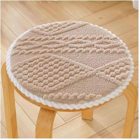 Bardusch Coussin De Chaise Rond en Éponge, Coussin De Siège en Peluche, Coussins De Chaise Antidérapant Épais/Coussin De Tabouret 40  40CM (1/5)
