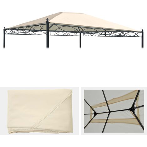 [NON UTILIZZATO] Telo di ricambio copertura tetto per gazebo Cadice poliestere 3x4m avorio