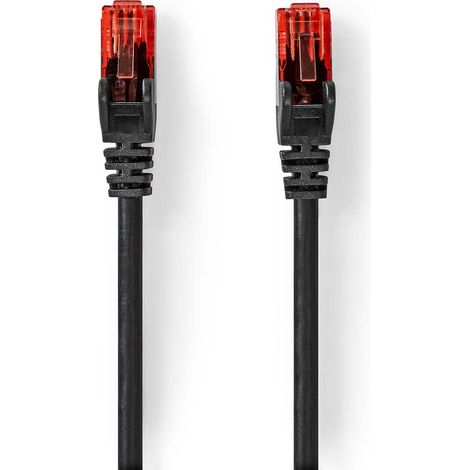 Cable de red cat6 rj45 macho rj45 macho uutp 20 metros al aire libre redondo pvc negro caja